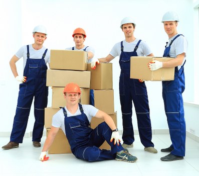 Driver securing a van load before travel