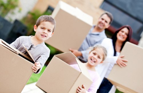Careful loading of furniture and boxes for a local removal in west London
