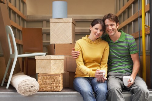 Local removal van supporting flat and house moves in west London
