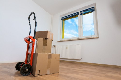 Commercial moving items prepared for transport in Ladbroke Grove